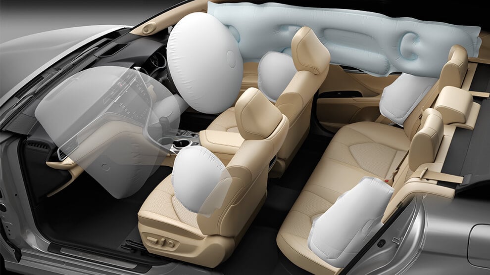 Toyota camry 2021 safety and performance ADVANCED 9 AIRBAG SYSTEM
